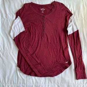 Hollister Red Long Sleeve Easy Tee
